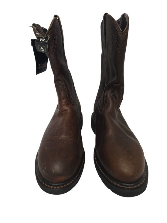 Ariat Men\'s 10002385 Sierra H2O Waterproof Soft Toe Work Boot Brown Size 13D